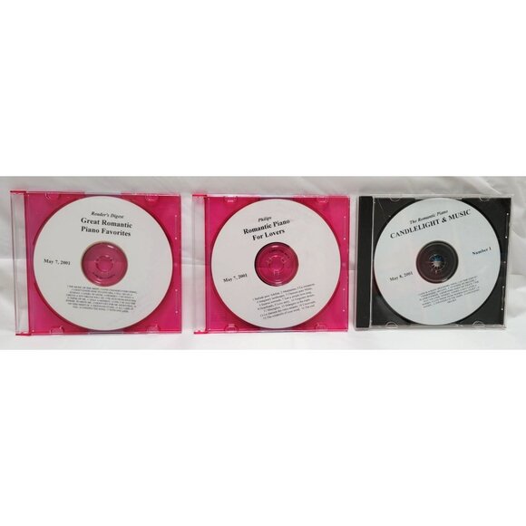 Lot of 3 Vintage 2001 Readers Digest Philips Romantic Piano CD Collection - Picture 1 of 8